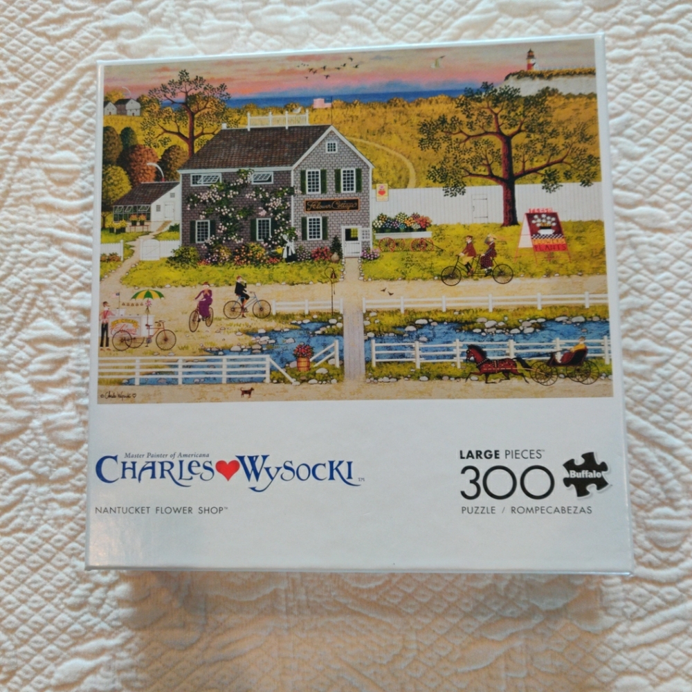 Charles Wysocki - Nantucket Flower Shop - 300 Large Piece Jigsaw Puzzle-New